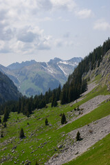 Fototapeta na wymiar Stockhorn. Beautiful swiss alpine landscape in summer.