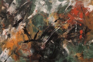 Abstract painting painted with oil paints