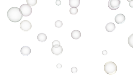 3d render of soap bubbles isolated with transparent.
