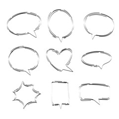 speech bubbles. set of speech bubble element design.