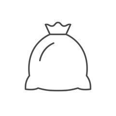 Textile sack line outline icon