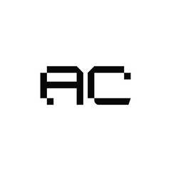 AC monogram logo design letter text name symbol monochrome logotype alphabet character simple logo