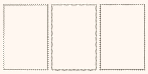 Set with beautiful ornamental frames