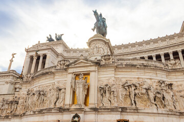 Fototapeta na wymiar Victor Emmanuel II National Monument, also known as Vittoriano or Altare della Patria (