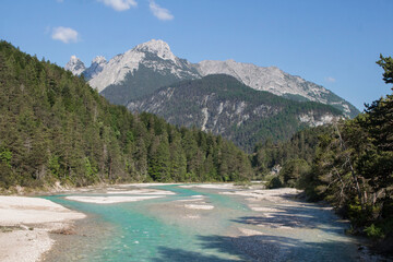 Die Isar kurz nach den Quellen in Tirol