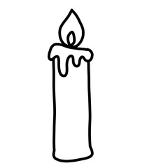 illustration of a burning candle