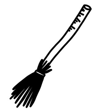 recommend clip art: broom Halloween lined 