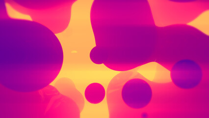 pink and orange glowing disco dance slight gentle elements - abstract 3D rendering