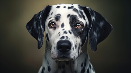 Dalmatian with a beautiful background. Generative AI