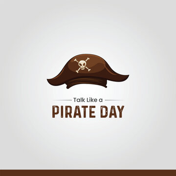 talk like a pirate day. Pirate day creative concept vector illustration.