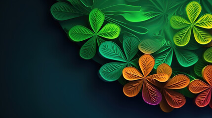 Top view st patrick items arrangement. Generative Ai