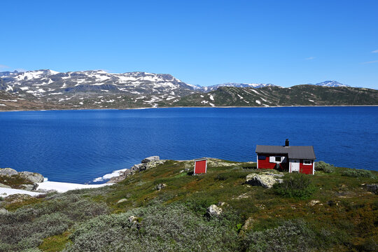 Beautiful view of lake Tyin in Norway