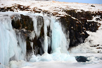 The Snowy Highlands of Iceland in Winter