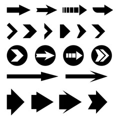 Illustration vector graphic a set of arrow icons