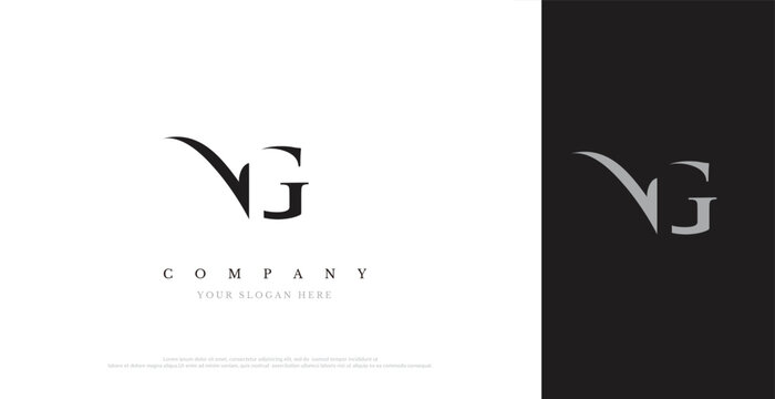 Initial VG Logo Design Vector 