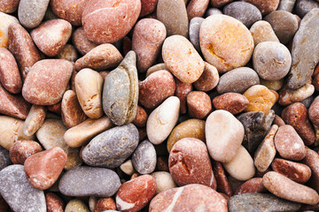 Close-up of sea pebbles, sea shore