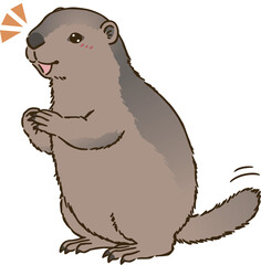 喜ぶマーモット