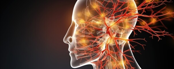 Human Brain Anatomy For Medical Concept 3D Illustration Design