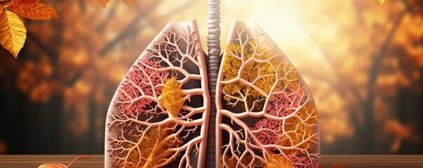 Human lungs. 3D illustration, 3D rendering - obrazy, fototapety, plakaty