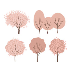 Summer park landscape clipart, Nature background vector illustration, Spring scenery wall art prints, Images in flat cartoon style, Printable Posters, Digital Download