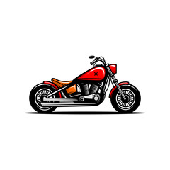 motorcycle vector, biker community vector on white background	
