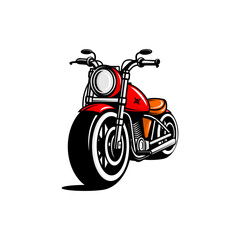 motorcycle vector, biker community vector on white background	
