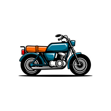 motorcycle vector, biker community vector on white background	
