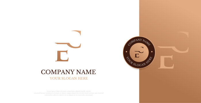 Initial EC Logo Design Vector 