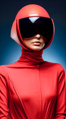 Futuristic Fashion Style with Mask Abstrakt Digital Art Illustration Generative AI KI Wallpaper Journal