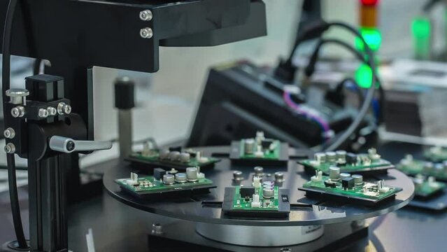 Intelligent 3D inspection - Vision system. High-tech concept.