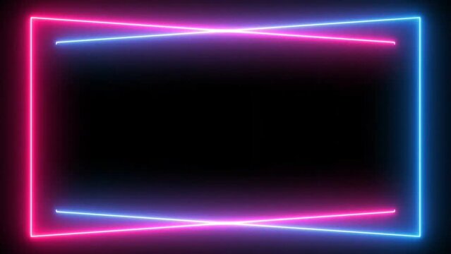 abstract seamless background blue purple circular spectrum animation ultraviolet rays neon glowing lines abstract background with neon squares pattern