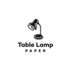 Study table lamp, paper vector labels, logos and emblem Study table lamp with combination paper. Suitable for your design need, logo, illustration, animation, etc.