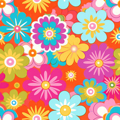 Beautiful seamless vector floral pattern, spring summer background with tropical flowers, palm leaves, jungle leaf, hibiscus, bird of paradise flower. Exotic wallpaper. Digital painting