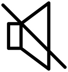 Sound off, mute icon. 