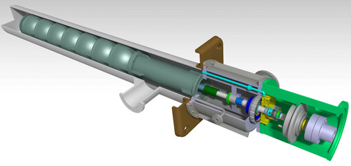 mechanical seal pump 3D illustration