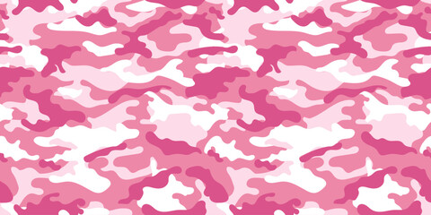 vector camouflage pattern for clothing design. Pink camouflage military pattern