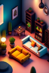 living room with a sofa