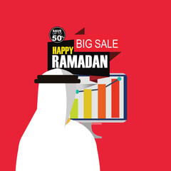 Arab Saudi UAE sale happy Ramadan sale white Friday bless Friday sale sign business icon label illustration design 