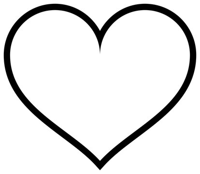 Heart iccon outline. Love symbol.