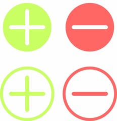 Fototapeta premium plus and minus buttons