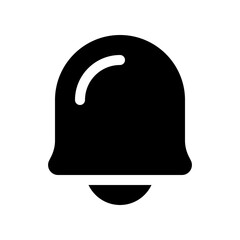 Vector notification bell icon. Black, white background. Perfect for app and web interfaces, infographics, presentations, marketing, etc.