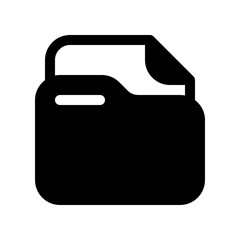 Editable vector file document folder icon. Part of a big icon set family. Perfect for web and app interfaces, presentations, infographics, etc
