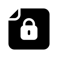 Editable vector password protected file icon. Part of a big icon set family. Perfect for web and app interfaces, presentations, infographics, etc