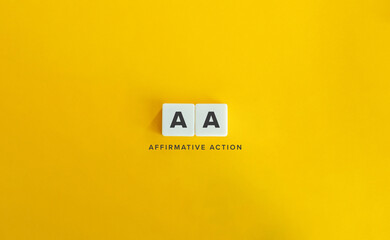 Affirmative Action (AA) Acronym and Concept.