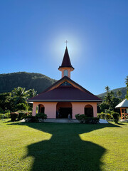 Fototapeta na wymiar Church in Huahine