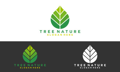 abctract tree nature logo vektor. tree icon logo illustration.