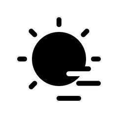 Editable cloudy windy sun vector icon. Part of a big icon set family. Perfect for web and app interfaces, presentations, infographics, etc