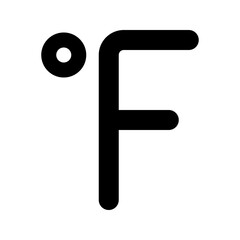 Editable fahrenheit thermometer vector icon. Part of a big icon set family. Perfect for web and app interfaces, presentations, infographics, etc