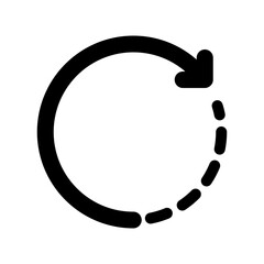 Editable rotate arrow vector icon. Part of a big icon set family. Perfect for web and app interfaces, presentations, infographics, etc