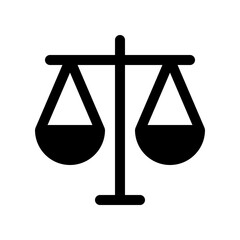 Editable balance scale, law, justice vector icon. Part of a big icon set family. Perfect for web and app interfaces, presentations, infographics, etc